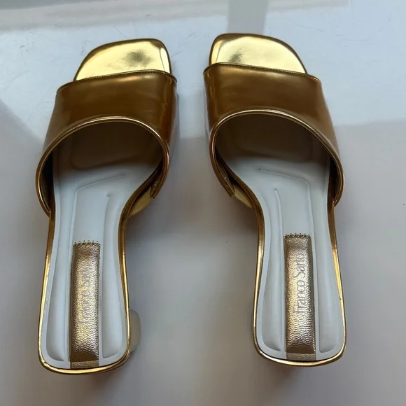 Franco Sarto Gold Dress Sandal - Picture 5 of 7